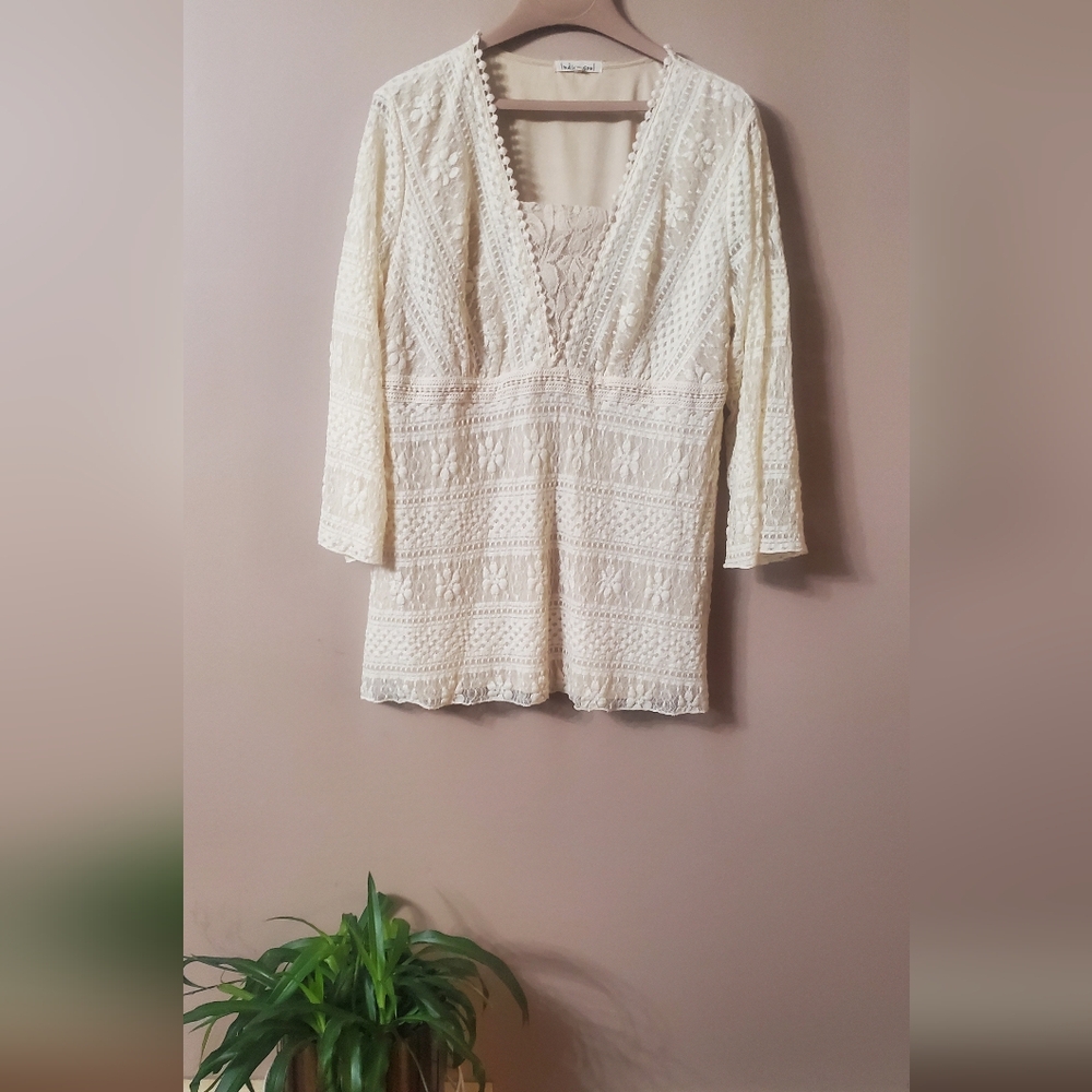 Lace tunic top